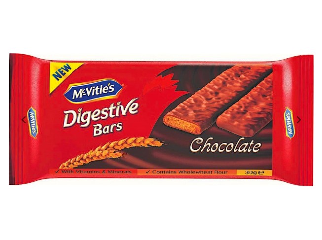 Mcvities digestive bars chocolate